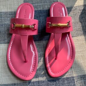 J Mclaughlin Nora Shoe Pink Sandals with Bamboo Detail